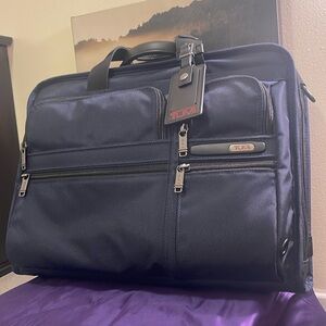 Tumi ALPHA Compact Large Screen Laptop Brief Ballistic Blue